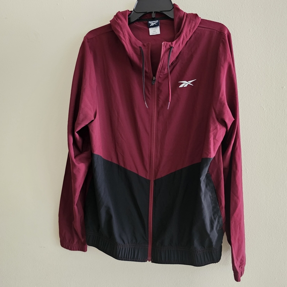 Reebok Maroon and Black Men's Jacket - Picture 1 of 3